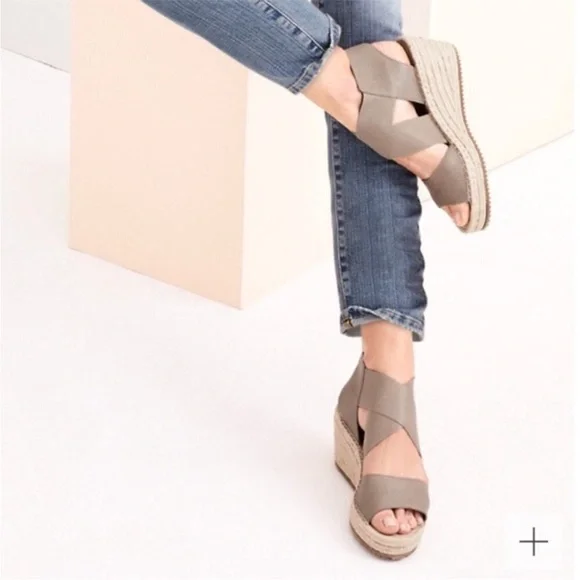 Eileen Fisher Willow Espadrille Wedge Sandals - Picture 2 of 13